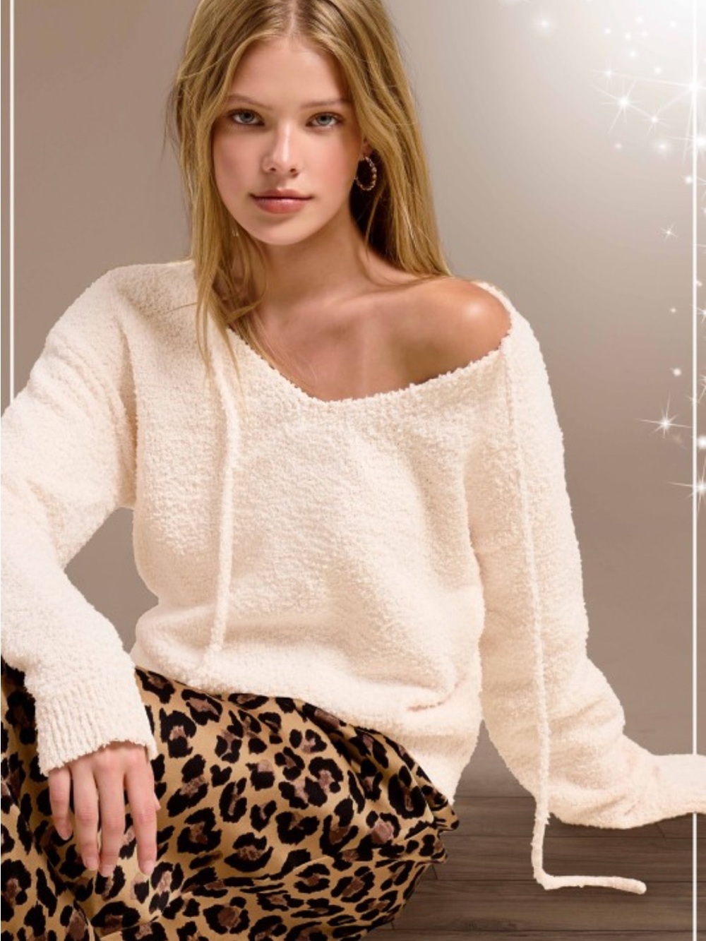 🆕🤍FUZZY DIANE REVERSIBLE SWEATER
